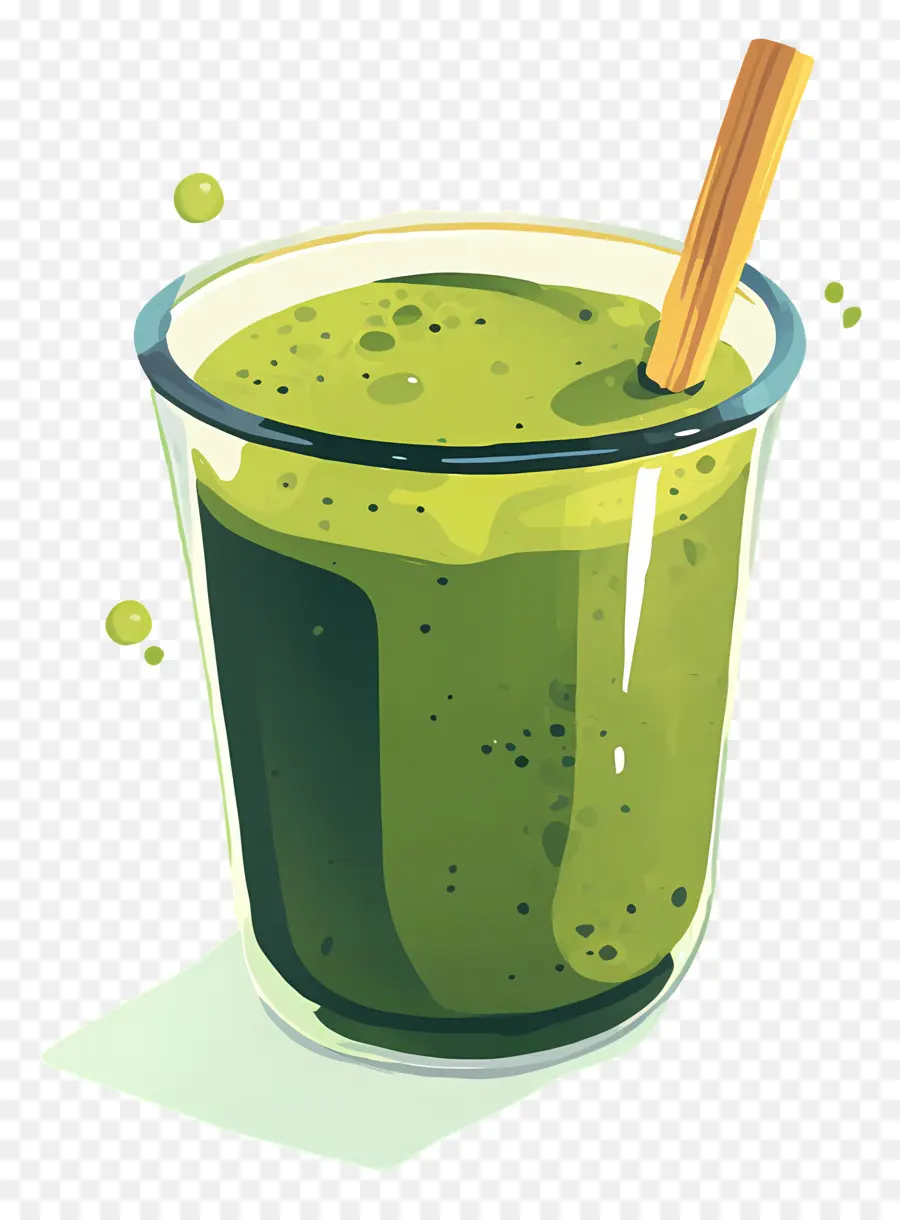 Té Matcha Con Leche，Batido Verde PNG