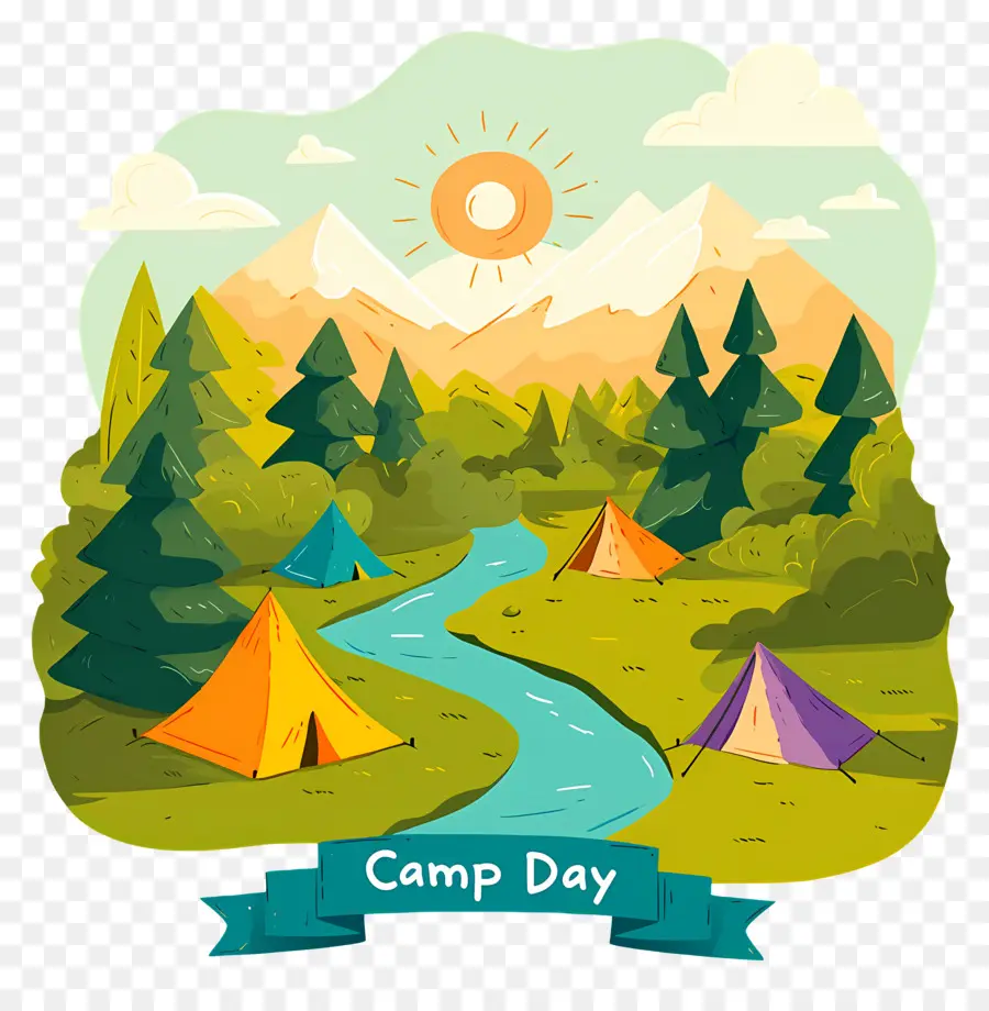 Día Nacional Del Campamento，Tiendas De Campaña PNG