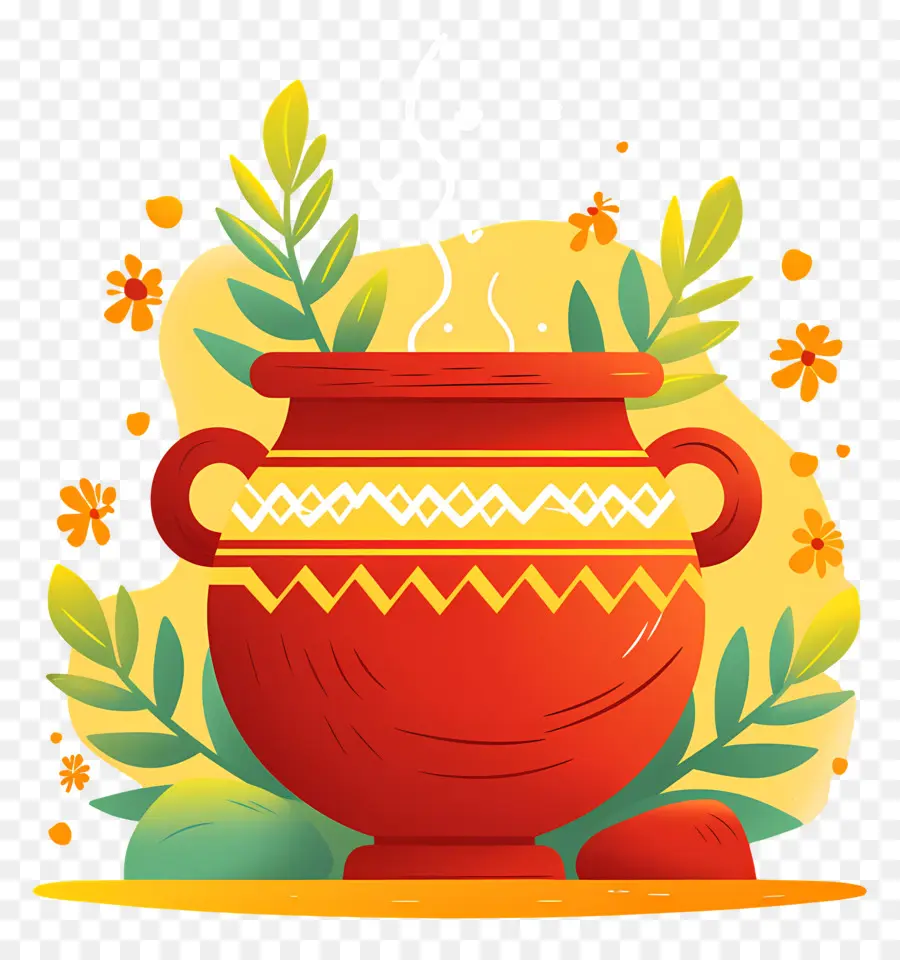 Olla Pongagal，Olla Roja Con Vapor PNG