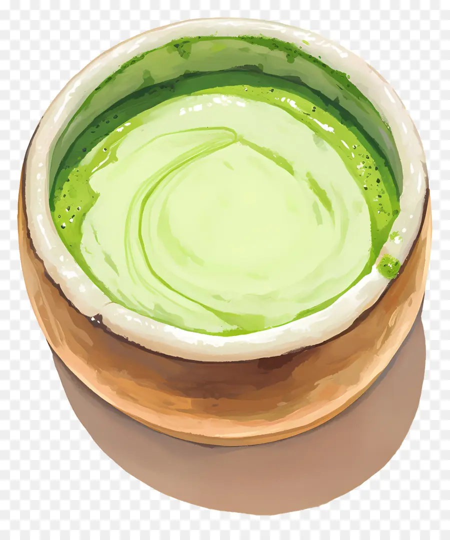 Té Matcha Con Leche，Matcha Verde PNG