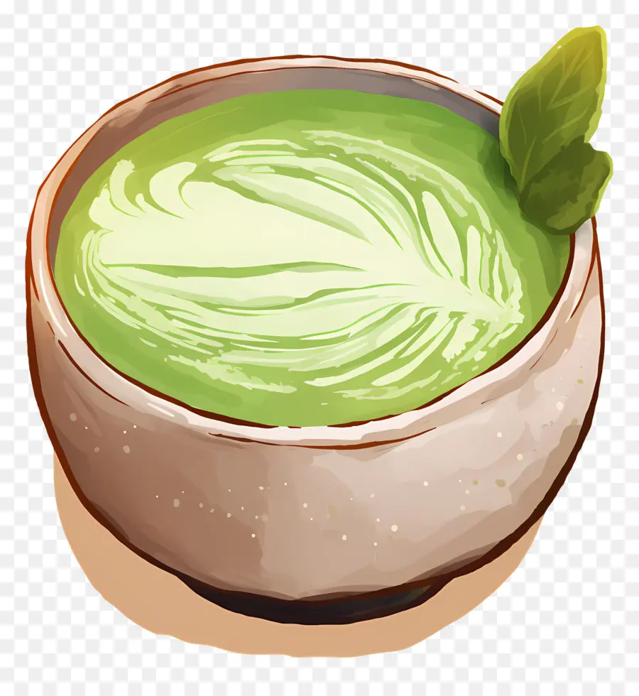 Té Matcha Con Leche，Matcha Verde PNG