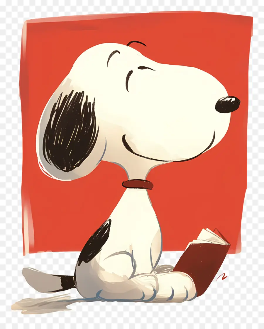 Libro De Lectura De Snoopy，Perro De Dibujos Animados Con Libro PNG