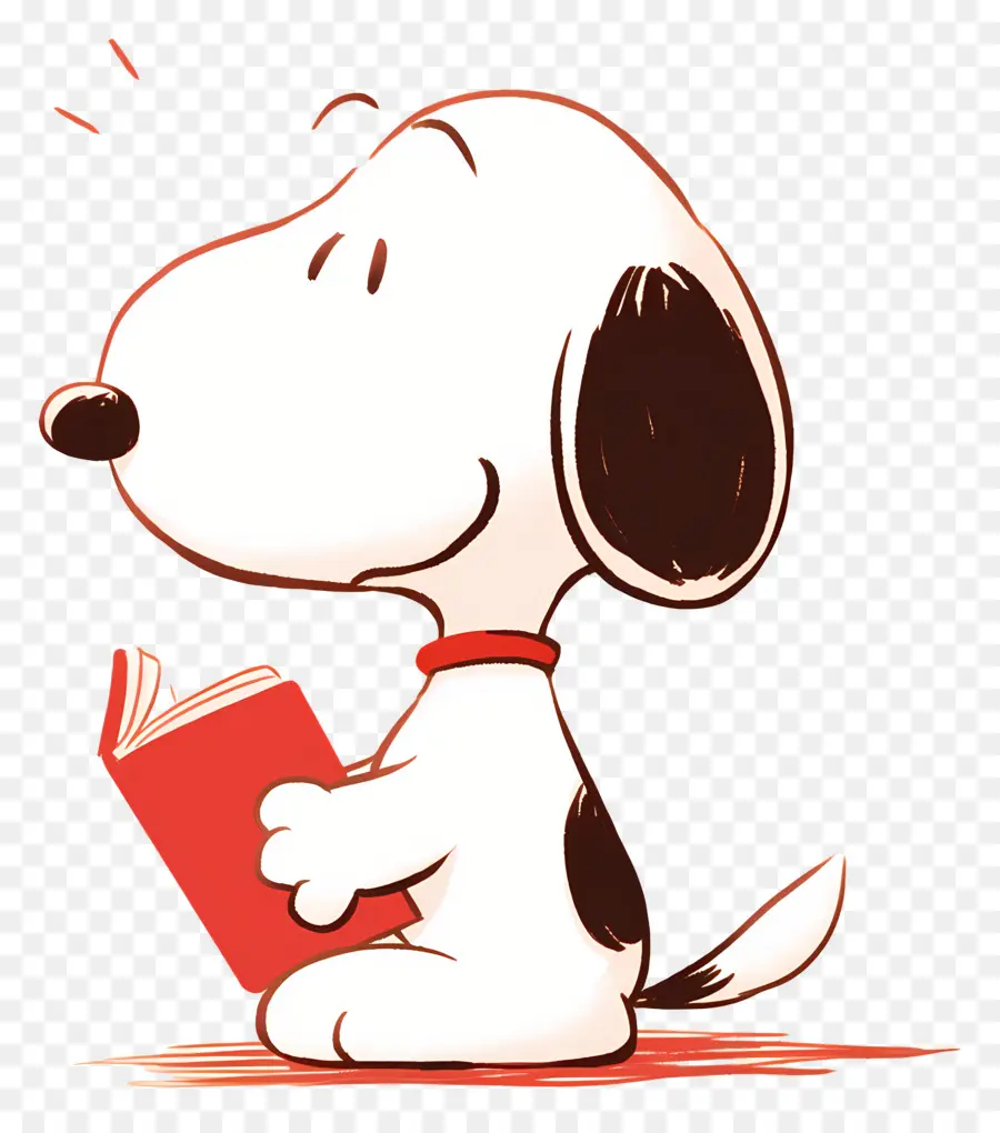 Libro De Lectura De Snoopy，Perro Con Libro PNG