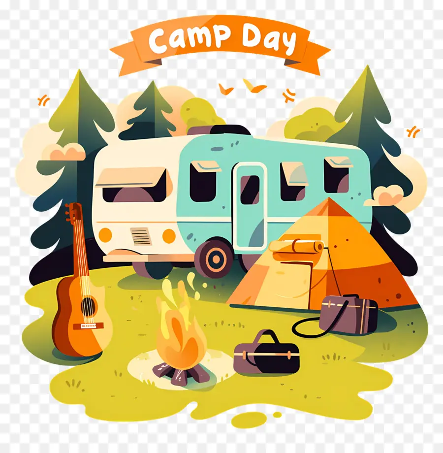 Día Nacional Del Campamento，Ilustración Del Día De Campamento PNG