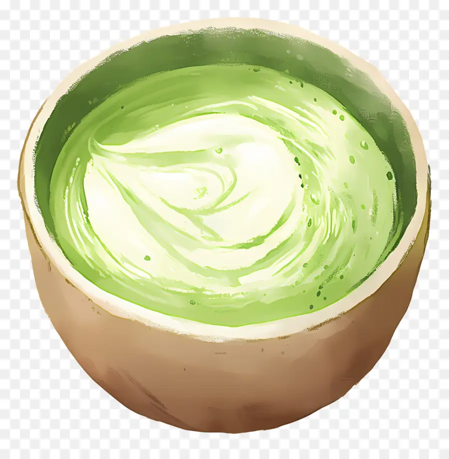 Té Matcha Con Leche，Matcha Verde PNG