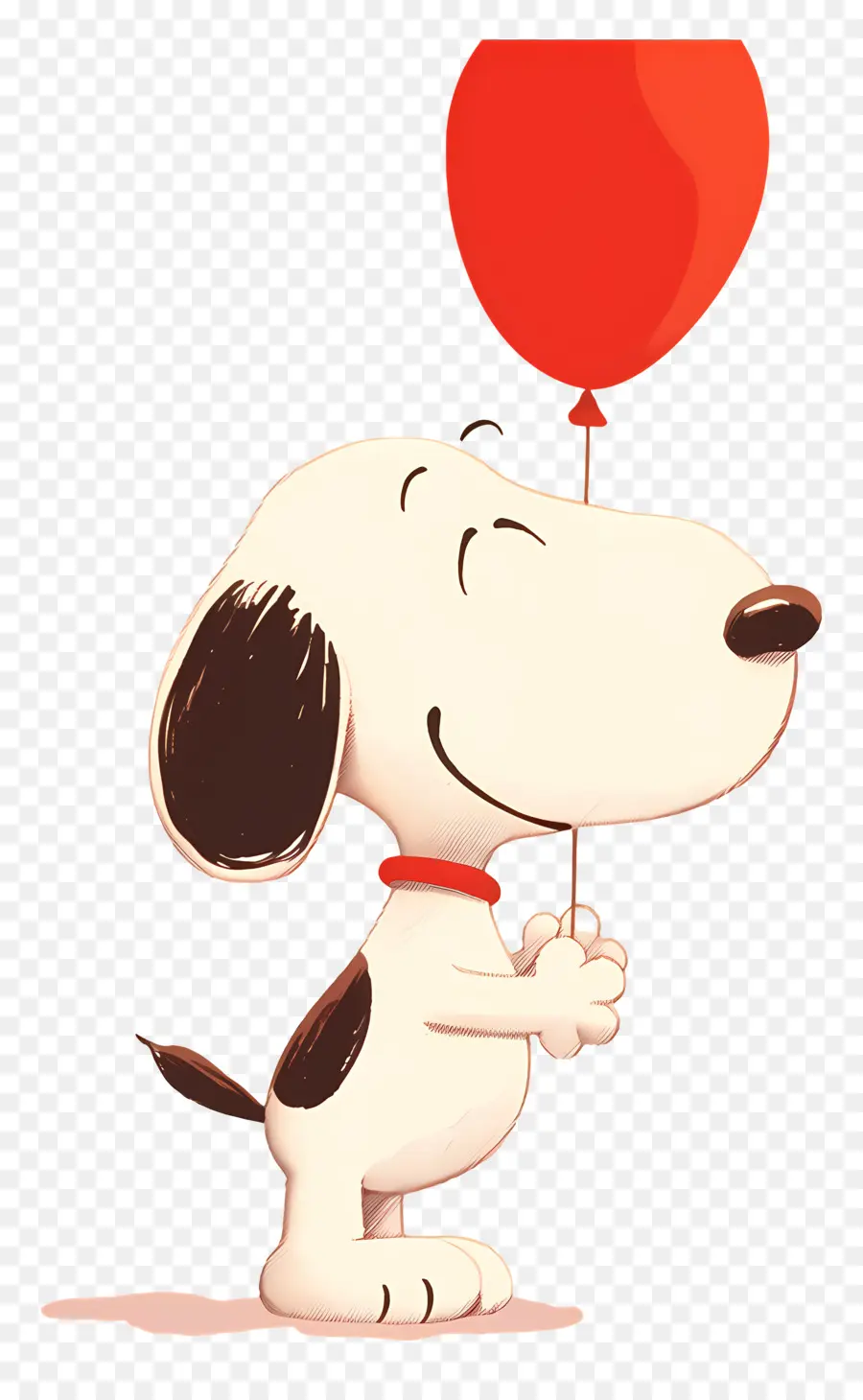 Snoopy Sosteniendo Un Globo，Perro De Dibujos Animados Con Globo PNG