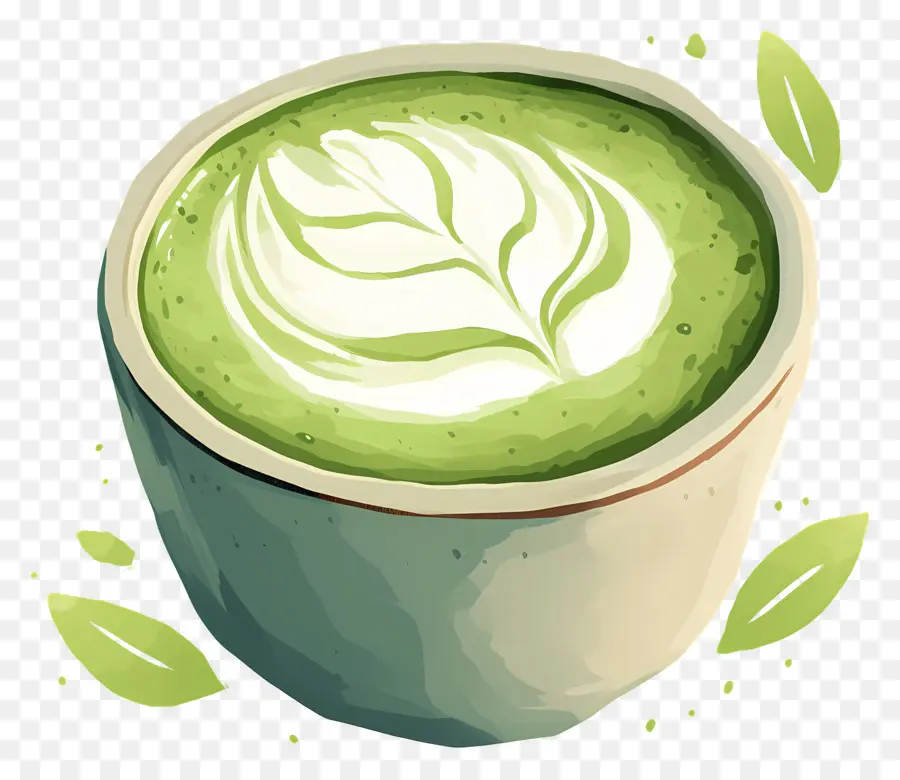 Té Matcha Con Leche，Té Verde PNG