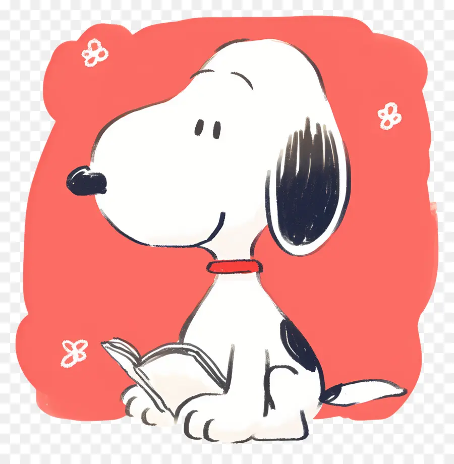 Libro De Lectura De Snoopy，Perro Con Libro PNG