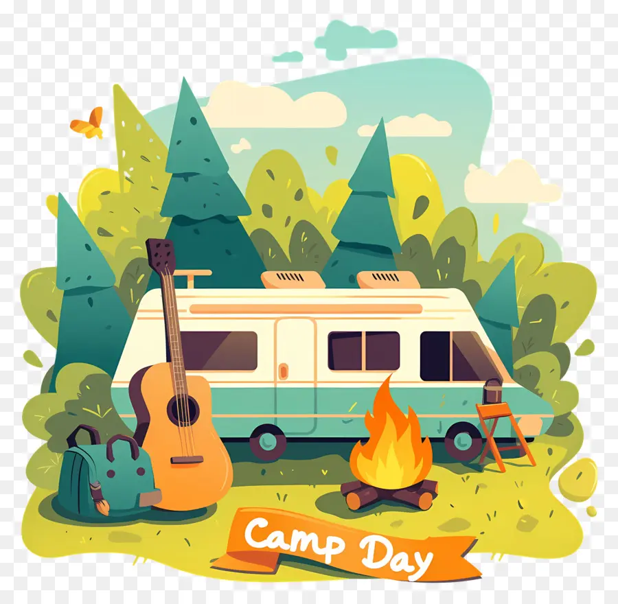 Día Nacional Del Campamento，Ilustración Del Día De Campamento PNG