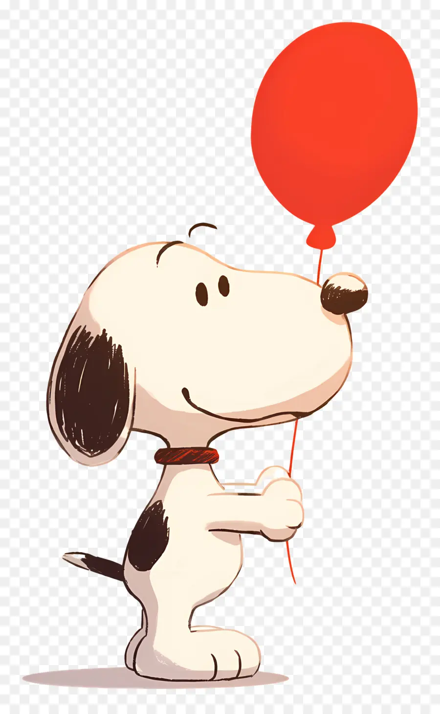 Snoopy Sosteniendo Un Globo，Perro De Dibujos Animados Con Globo PNG