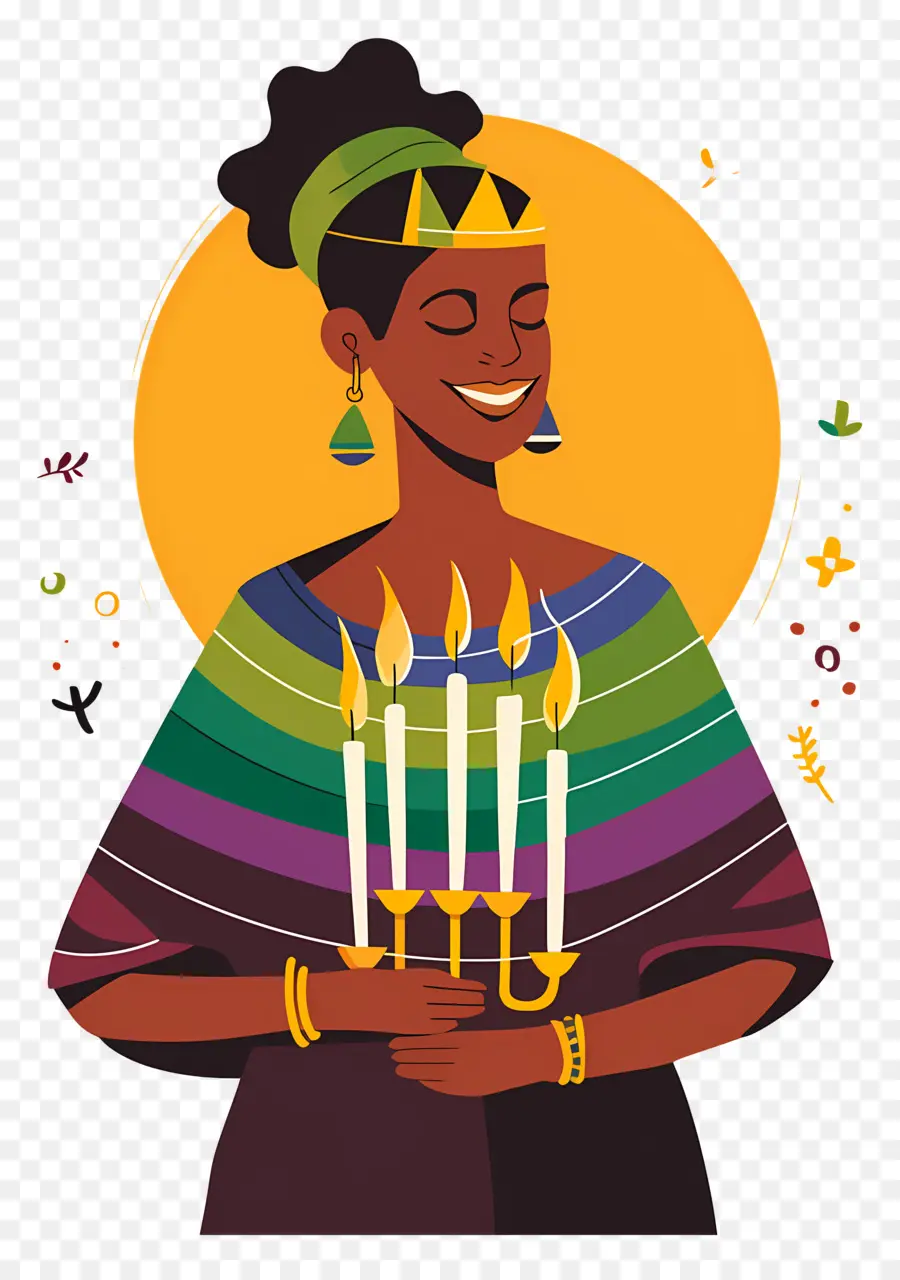 Feliz Kwanzaa，Candelero PNG