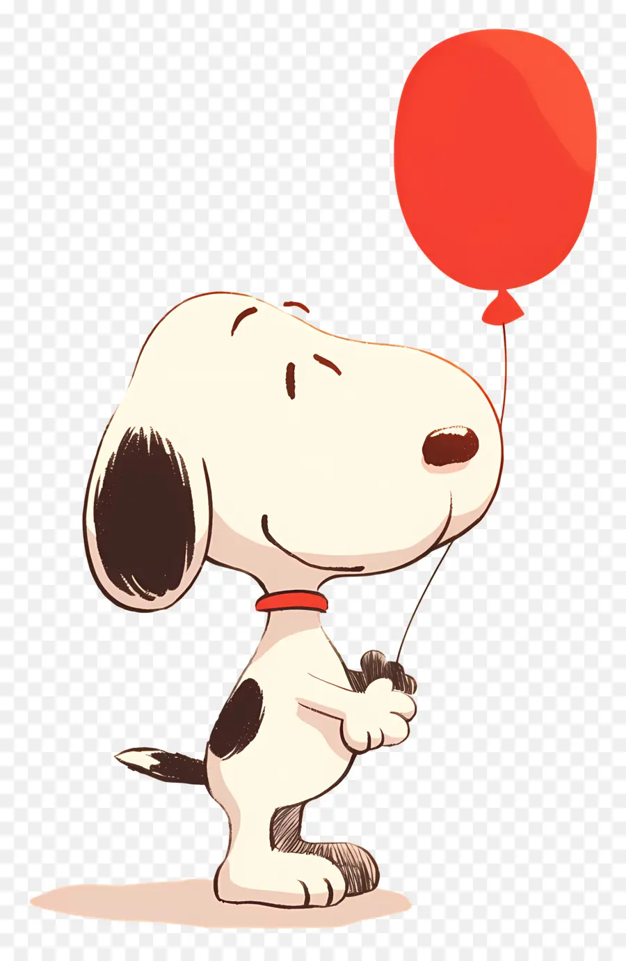 Snoopy Sosteniendo Un Globo，Perro De Dibujos Animados Con Globo PNG