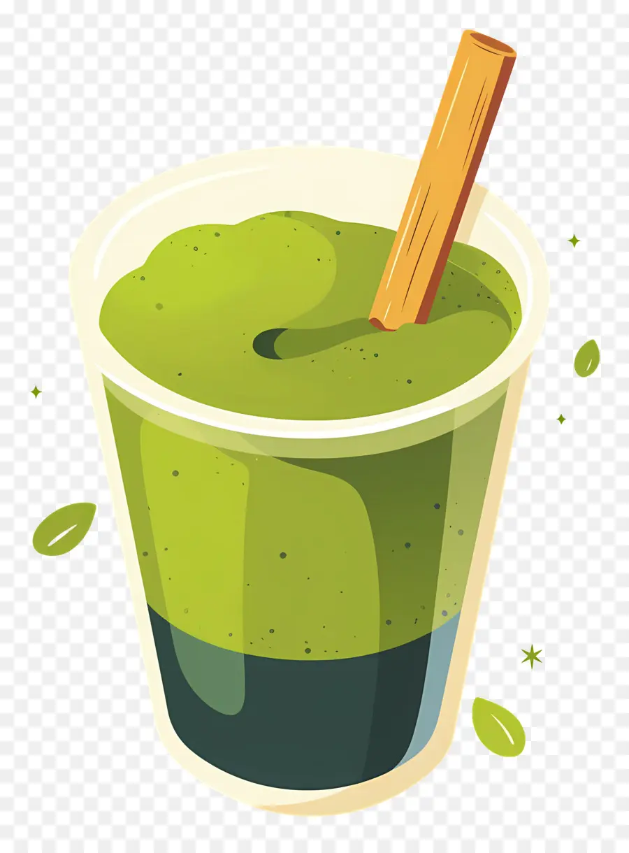 Té Matcha Con Leche，Batido Verde PNG