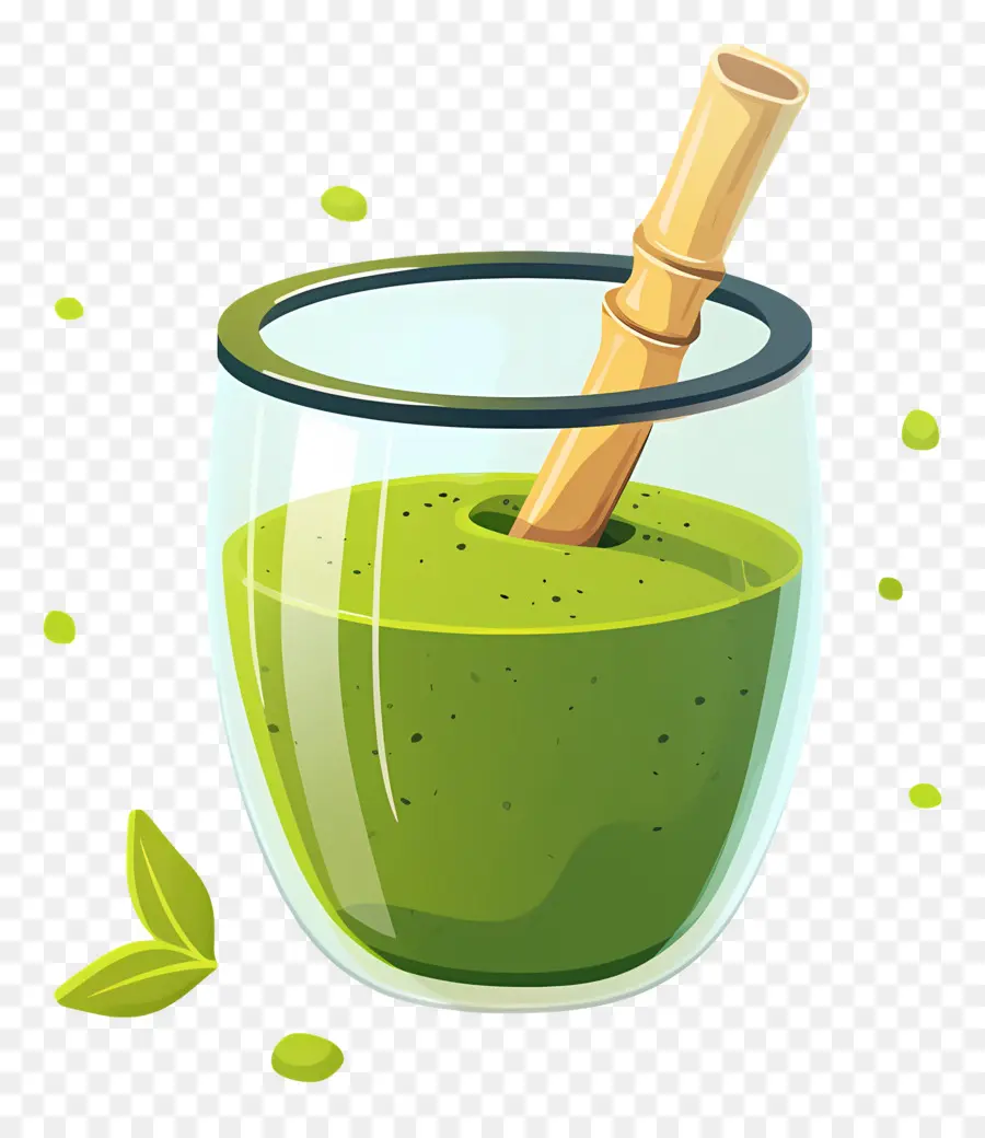 Té Matcha Con Leche，Batido Verde PNG