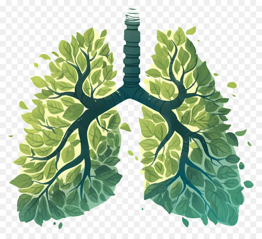 Día Nacional De Prevención De La Contaminación，Pulmones Frondosos PNG