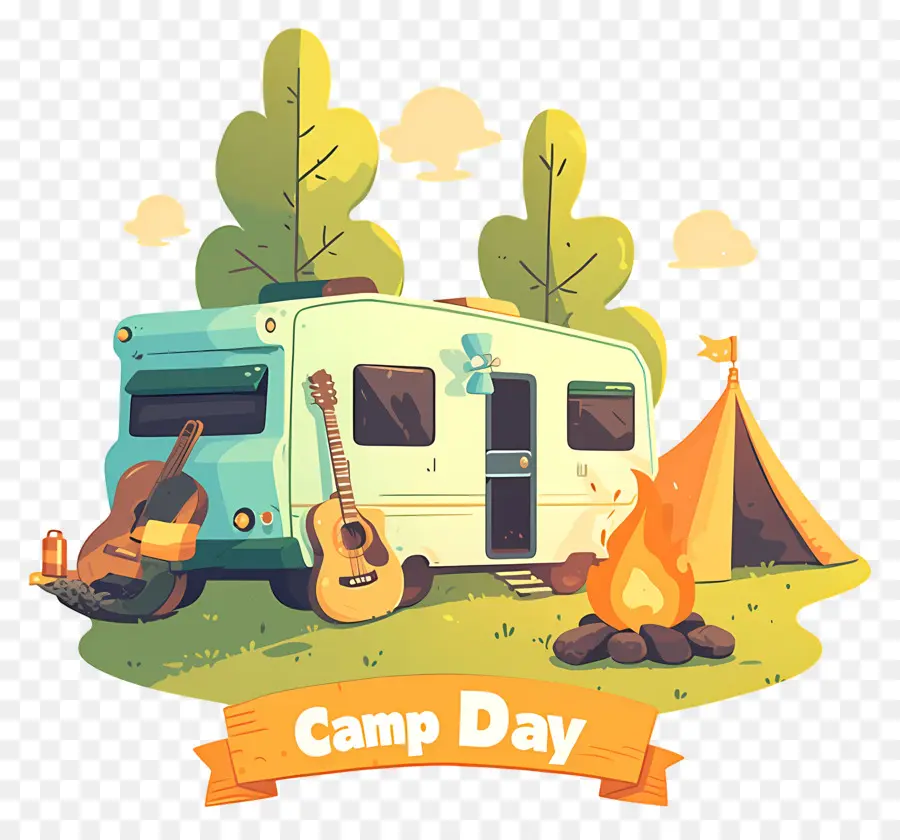 Día Nacional Del Campamento，Ilustración Del Día De Campamento PNG