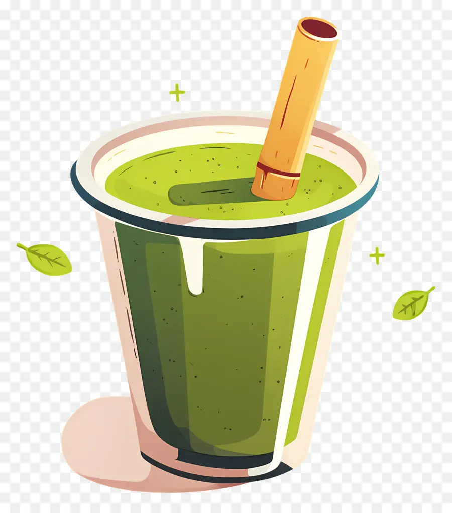 Té Matcha Con Leche，Batido Verde PNG