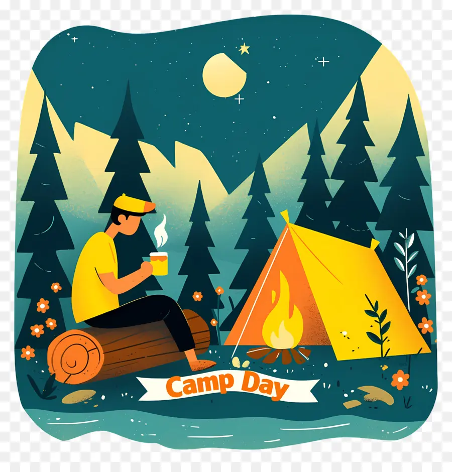 Día Nacional Del Campamento，Ilustración Del Día De Campamento PNG