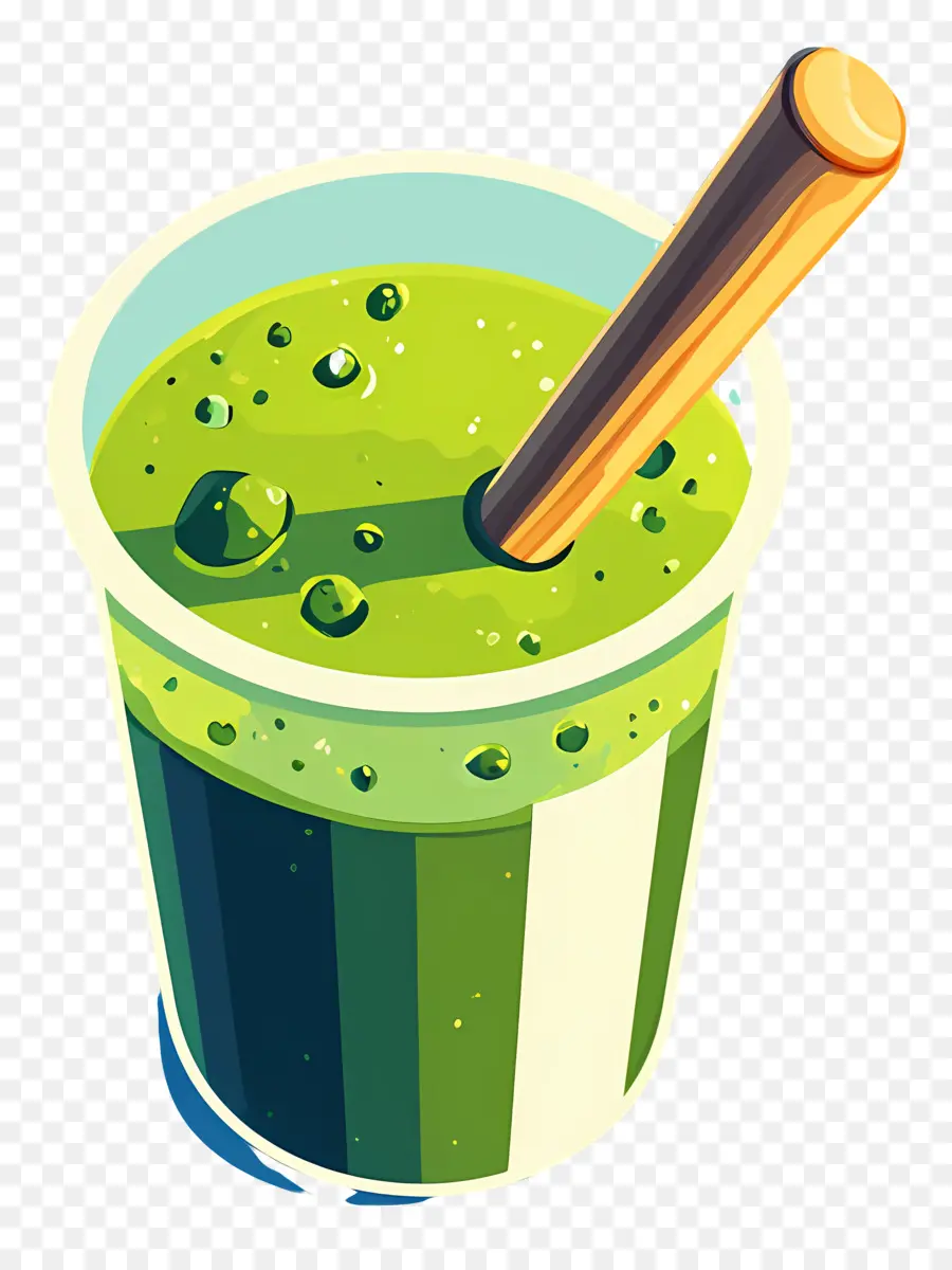 Té Matcha Con Leche，Batido Verde PNG