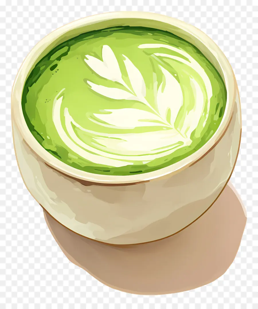 Té Matcha Con Leche，Matcha Latte PNG