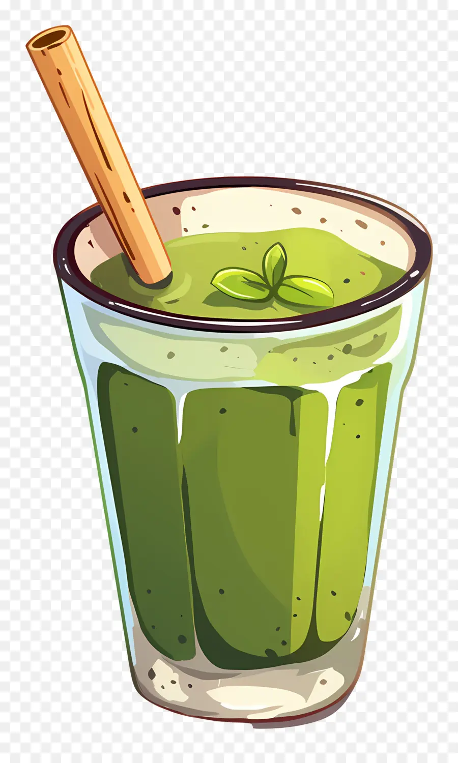 Té Matcha Con Leche，Batido Verde PNG