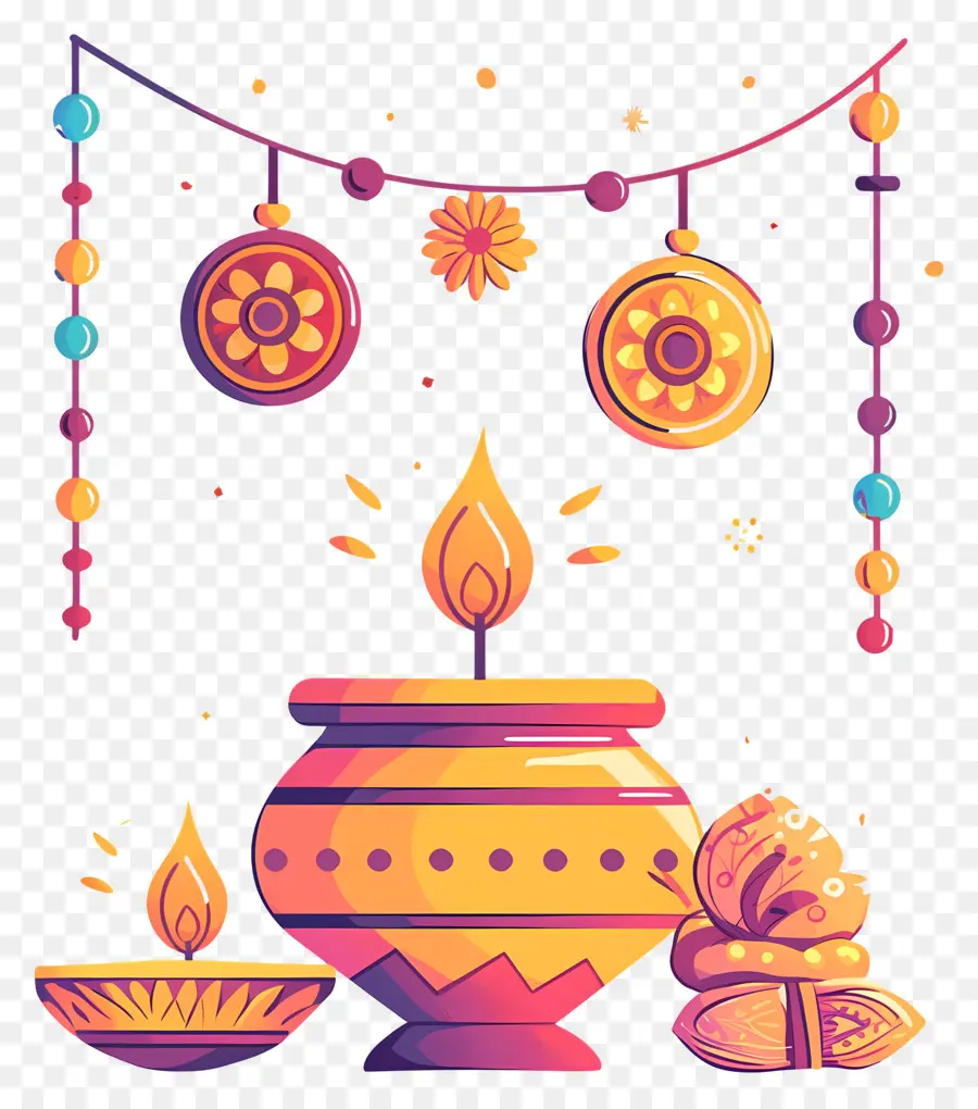 Raksha Bandhan，Maceta Decorativa Con Vela PNG