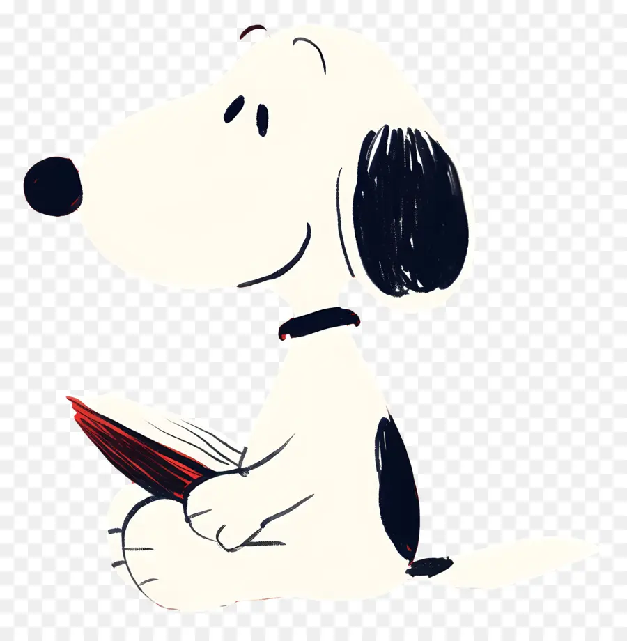 Libro De Lectura De Snoopy，Perro De Dibujos Animados Con Libro PNG