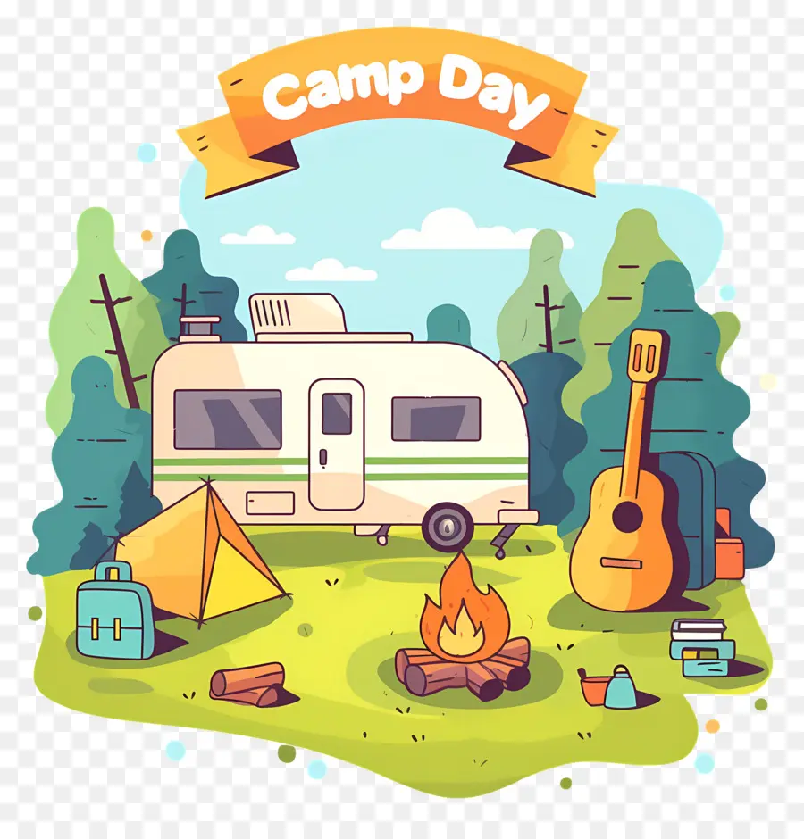 Día Nacional Del Campamento，Ilustración Del Día De Campamento PNG