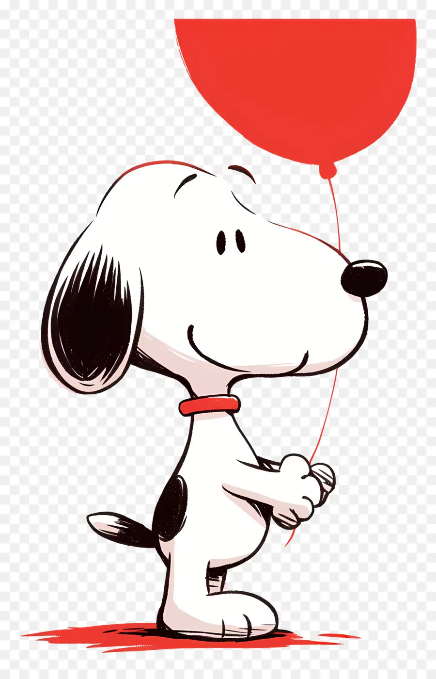 Snoopy Sosteniendo Un Globo，Perro De Dibujos Animados Con Globo PNG