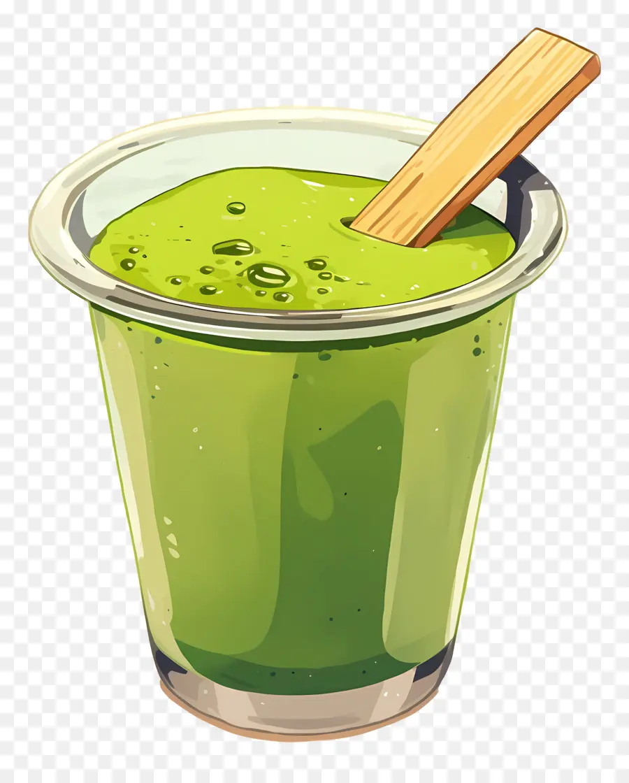 Té Matcha Con Leche，Batido Verde PNG