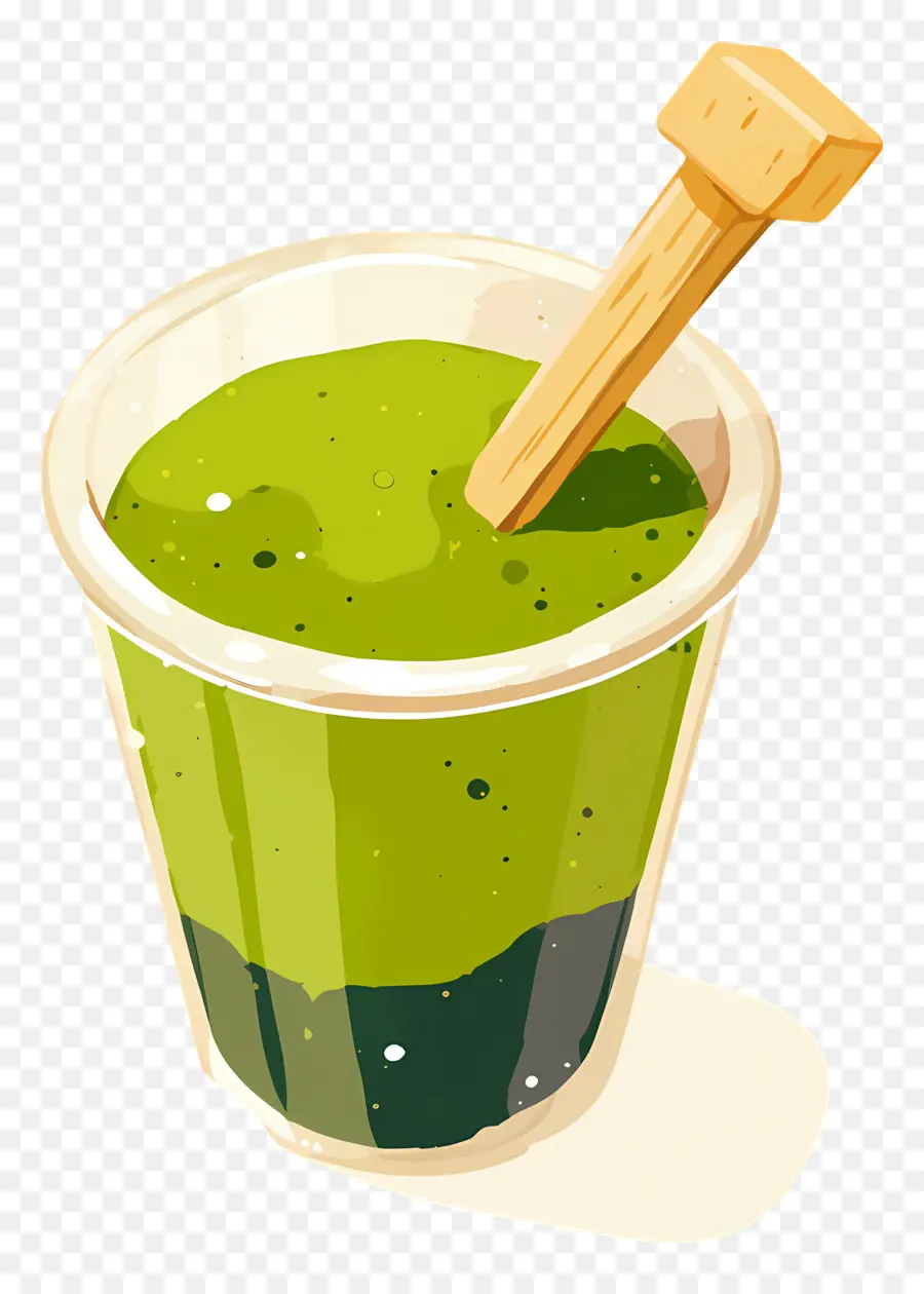 Té Matcha Con Leche，Batido Verde PNG