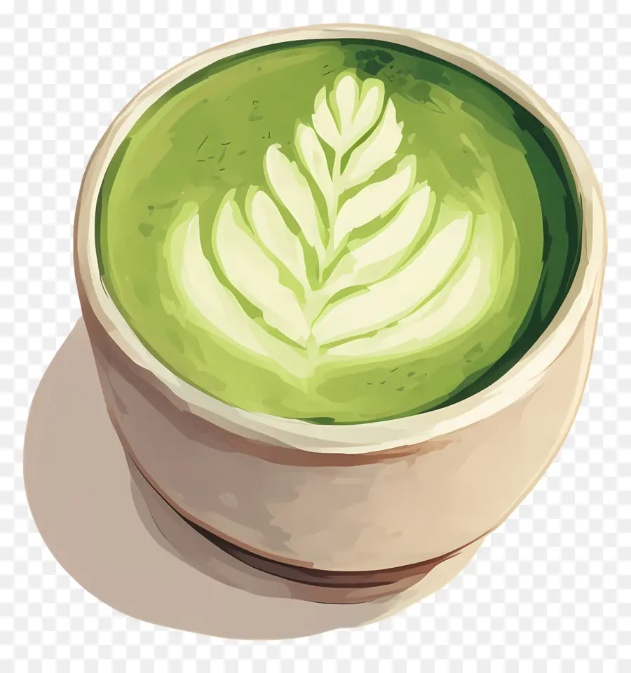 Té Matcha Con Leche，Matcha Latte PNG