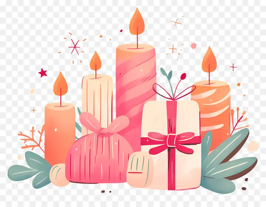 Velas De Navidad，Velas PNG