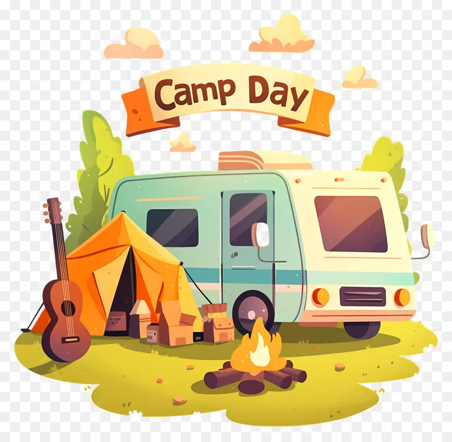 Día Nacional Del Campamento，Ilustración Del Día De Campamento PNG