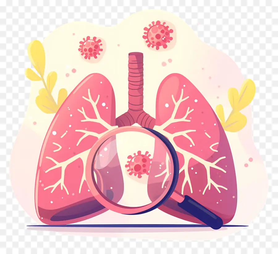 Día Mundial De La Neumonía，Pulmones Con Virus PNG