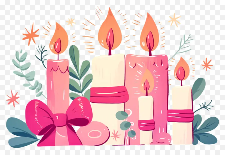 Velas De Navidad，Velas PNG