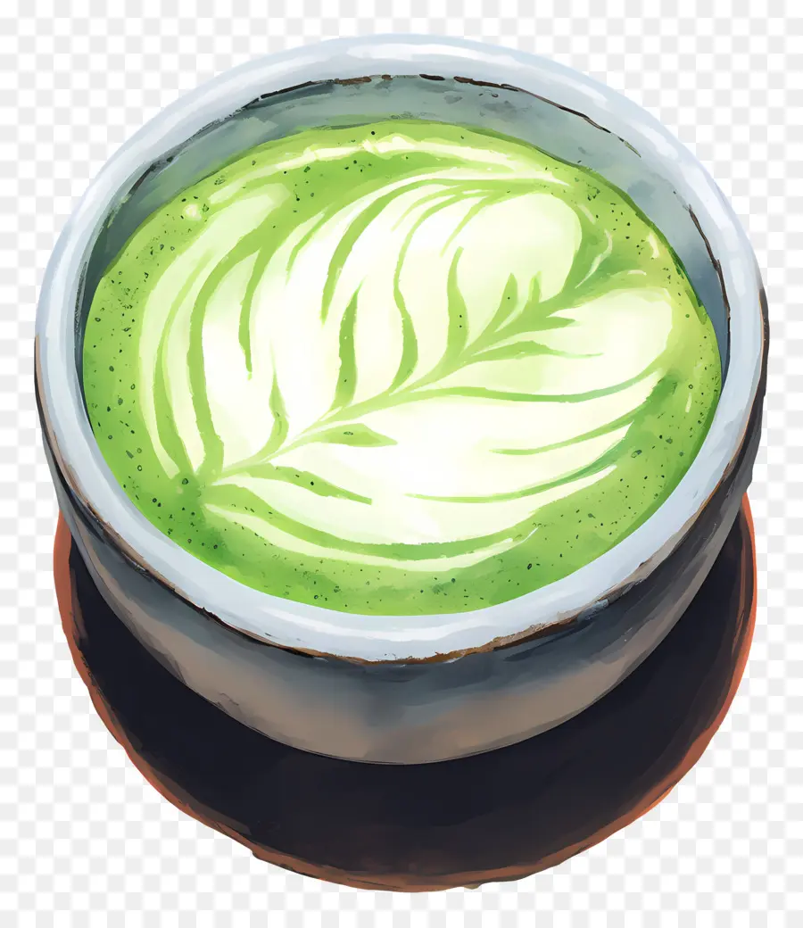 Té Con Leche Matcha，Matcha Latte PNG