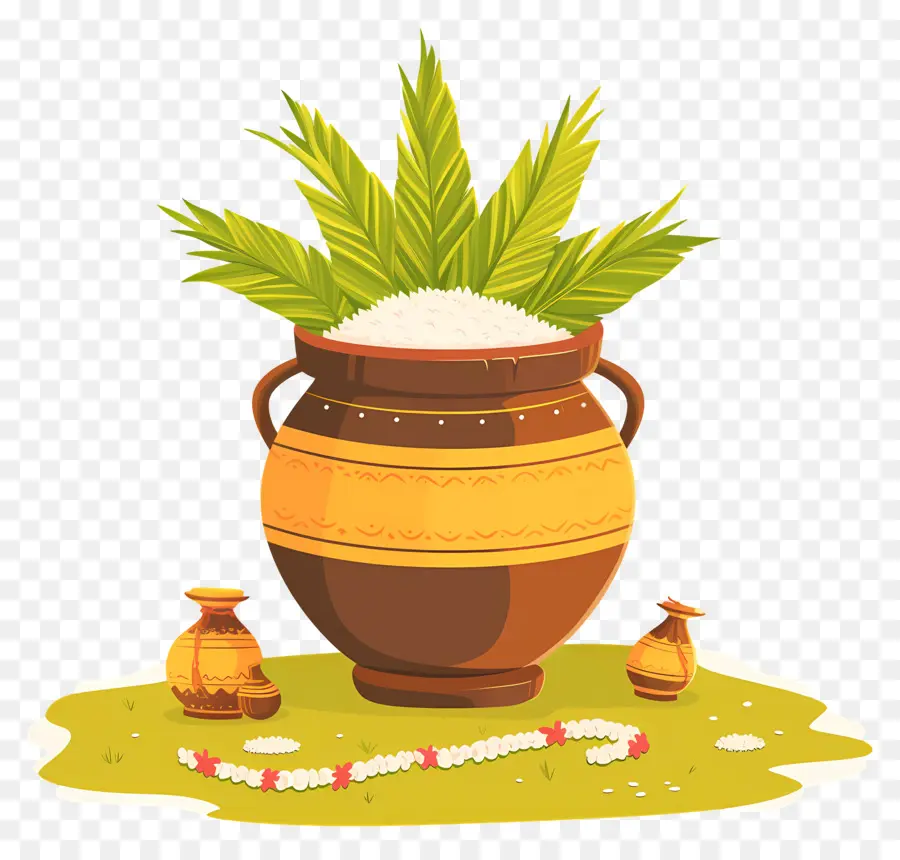 Olla Pongagal，Maceta Decorativa Con Arroz PNG