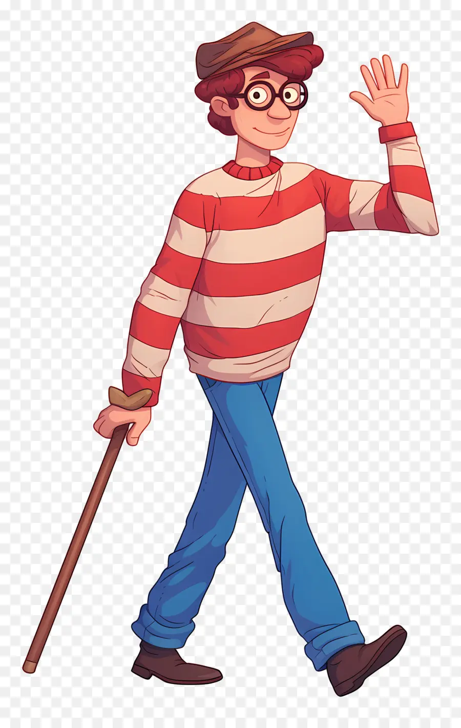 Waldo，Personaje De Camisa A Rayas PNG