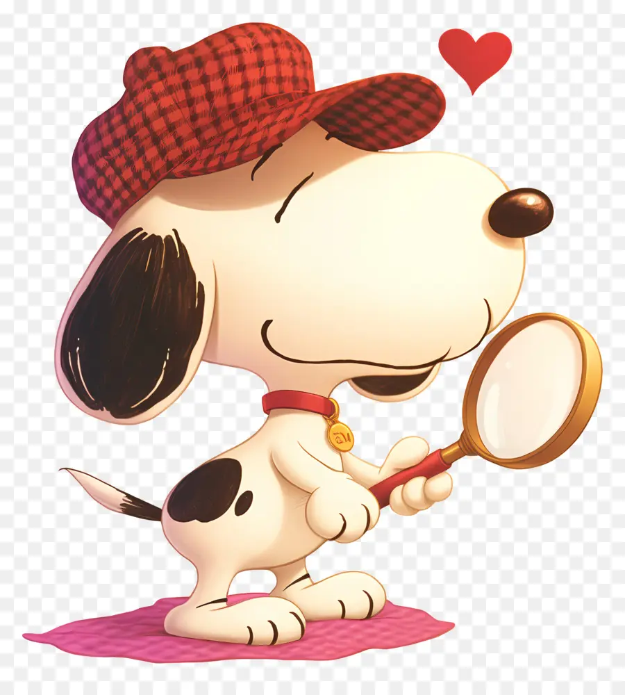 Amor Snoopy，Perro Con Lupa PNG