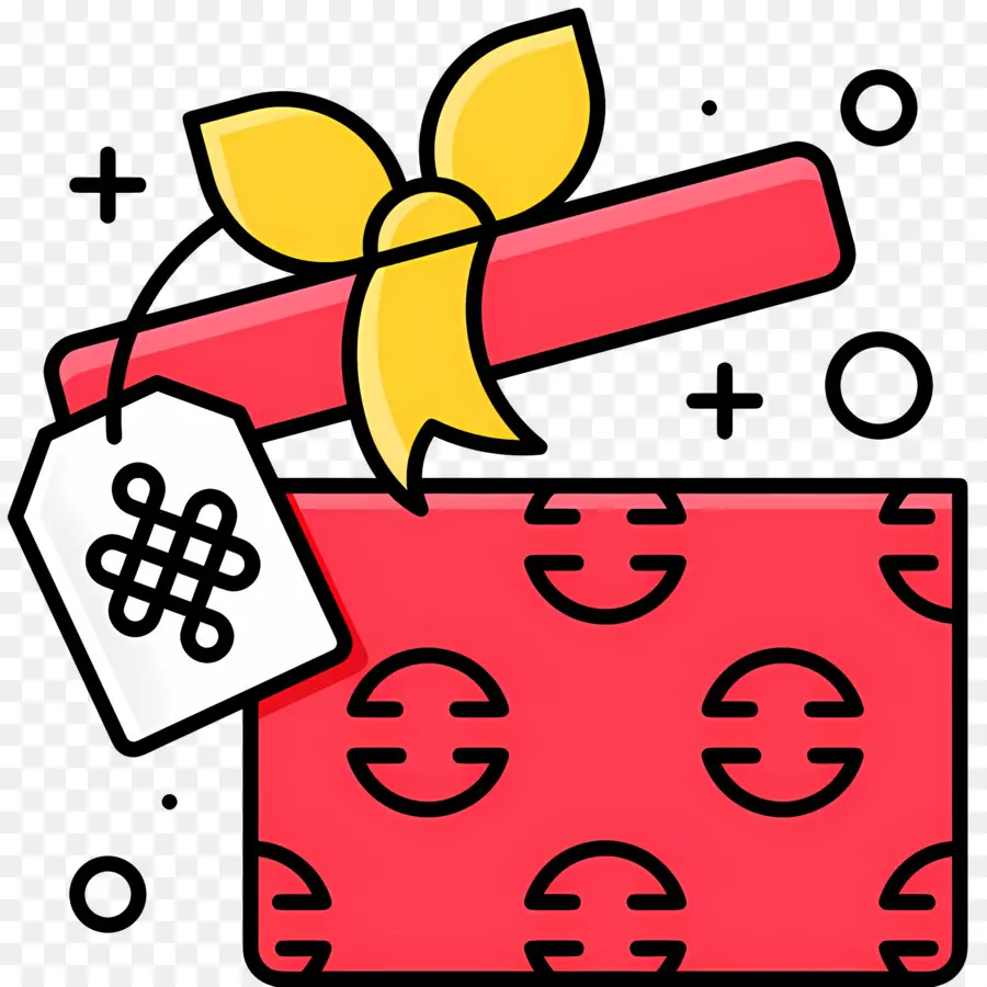 Regalos De Año Nuevo，Caja De Regalo Decorativa PNG