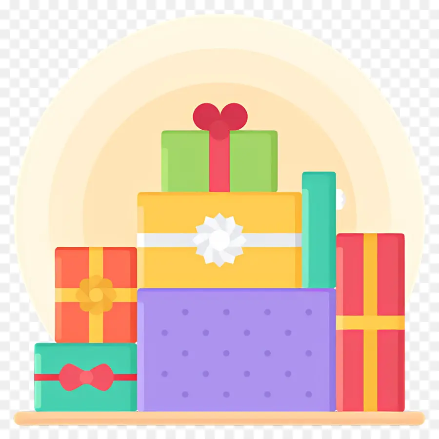 Regalos De Año Nuevo，Cajas De Regalo Apiladas PNG