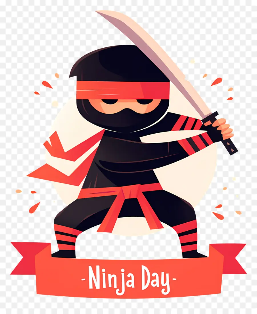 Día Ninja，Ninja Con Espada PNG