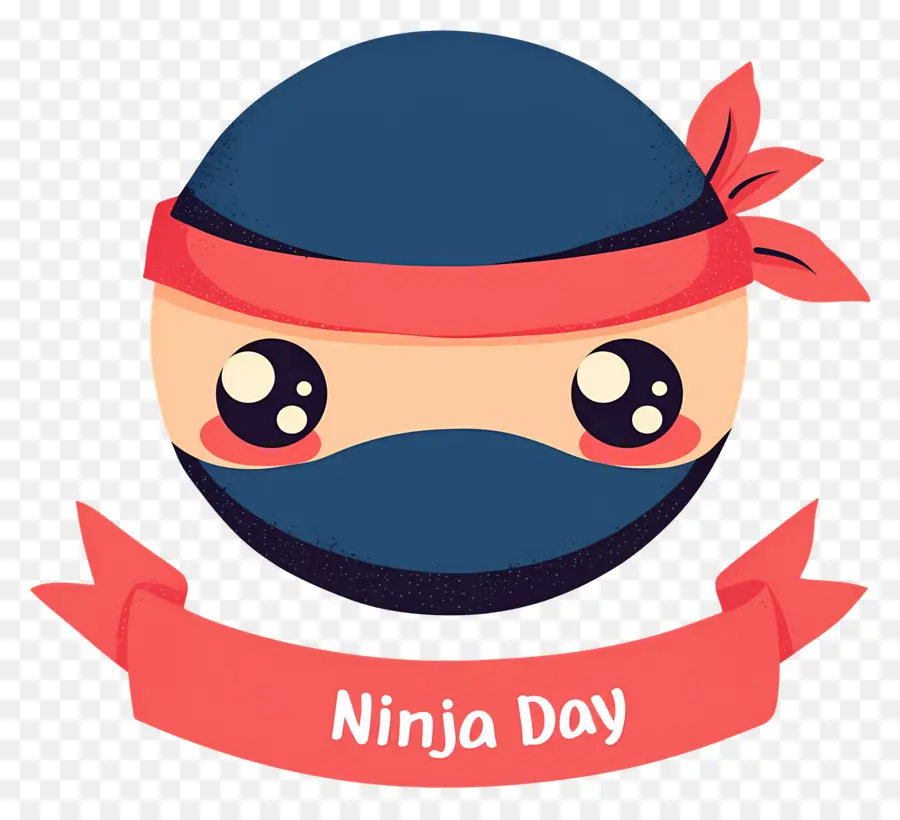 Día Ninja，Cara De Ninja Con Diadema PNG