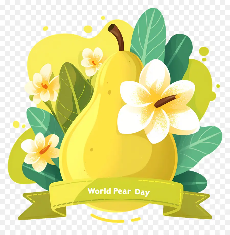 Día Mundial De La Pera，Pera Amarilla PNG