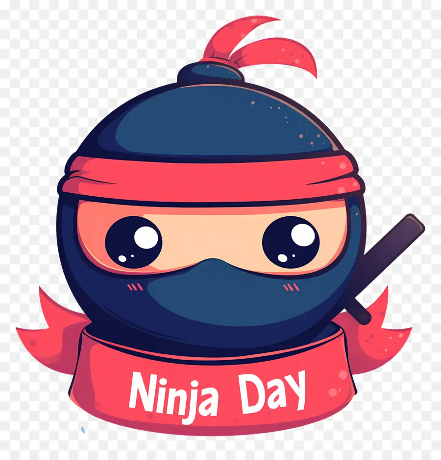 Día Ninja，Cara De Ninja Chibi PNG