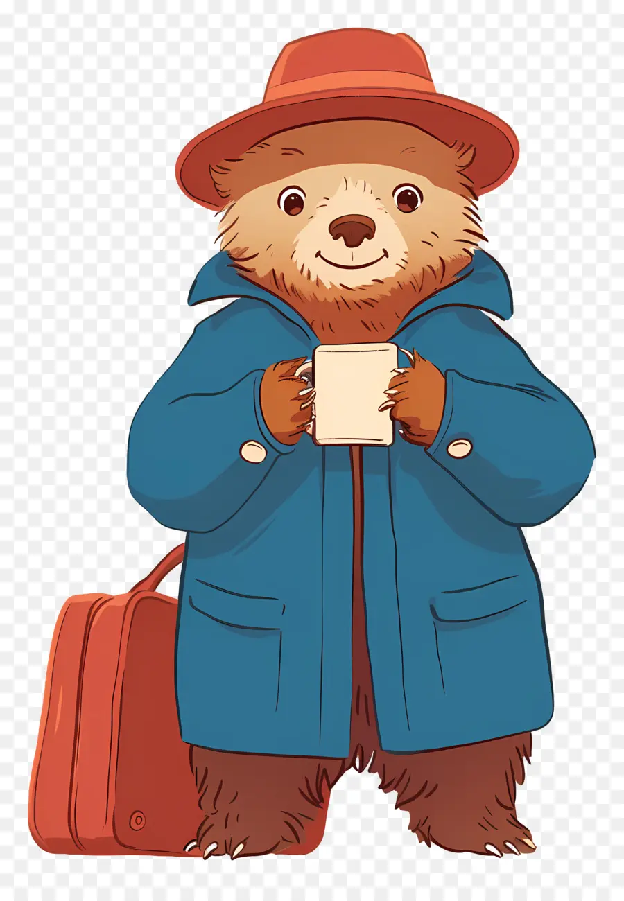 Paddington，Oso Con Taza PNG