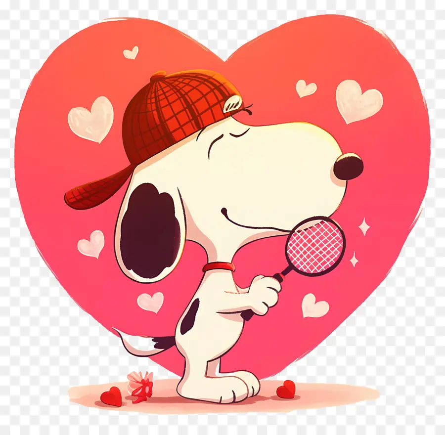 Amor Snoopy，Perro Con Fondo De Corazón PNG