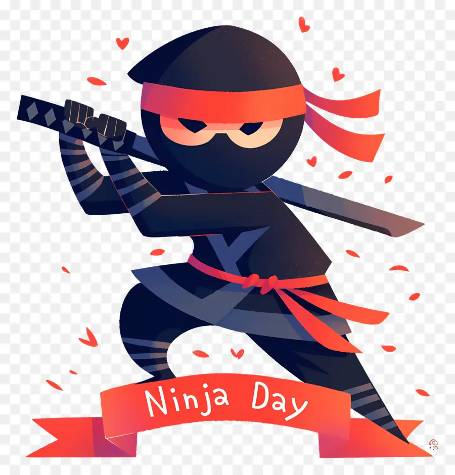 Día Ninja，Ninja Con Espada PNG