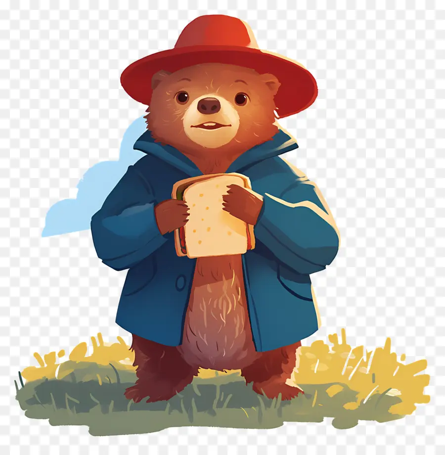 Paddington，Oso Con Sándwich PNG